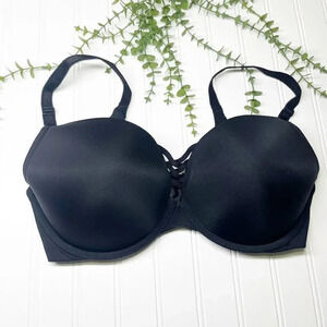 Torrid Curve Black XO Plunge Push Up Underwire Bra Women's Plus Size 38DDD